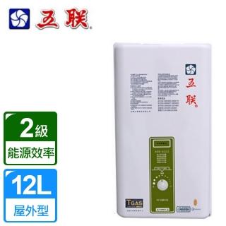 【五聯】戶外設置型熱水器12L(ASE-6202 NG1/LPG RF式-含基本安裝)