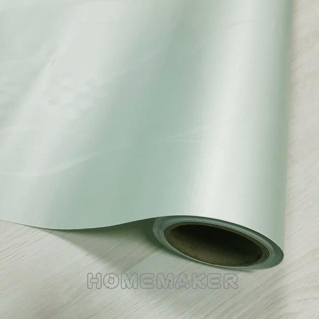 【Homemake】印花自黏壁紙_JI-1504(淡銀綠)