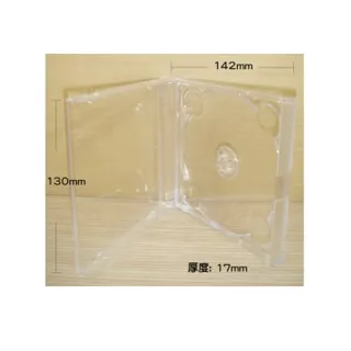 【臺灣製造】17mm PS遊戲盒 透明單片裝PS材質遊戲盒/CD盒/DVD盒/光碟盒/可放封底(10個)