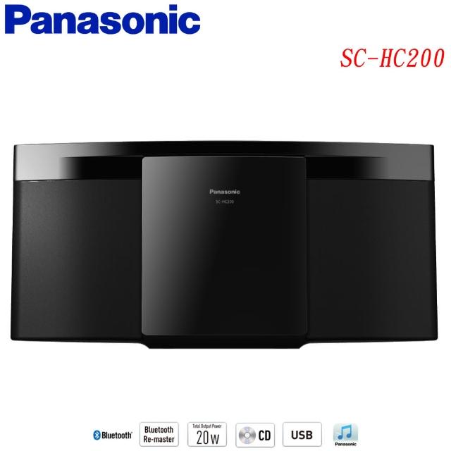 【Panasonic 國際牌】輕薄設計輕巧組合音響(SC-HC200-K)