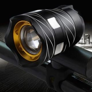 【May Shop】自行車前燈T6夜騎強光手電筒山地車USB充電車前燈遠射單車配件