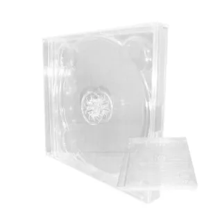 【臺灣製造】17mm PS遊戲盒 透明雙片裝PS材質遊戲盒/CD盒/DVD盒/光碟盒/可放封底(100個)