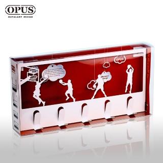 【OPUS 東齊金工】歐式鐵藝壁飾掛勾/壁掛架/掛衣架/牆面裝飾吊鉤(灌籃高手 優雅白 HO-ba08W)