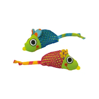 【Petstages】健齒網狀鼠 貓玩具 2入組 貓草 解壓 潔牙 寵物