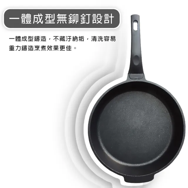 【正牛】正牛黑鑽超耐磨不沾平底鍋30CM(平底鍋 不沾鍋)