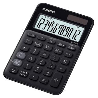 【CASIO 卡西歐】12位元繽紛馬卡龍色系便利型計算機-蜜黑糖(MS-20UC-BK)