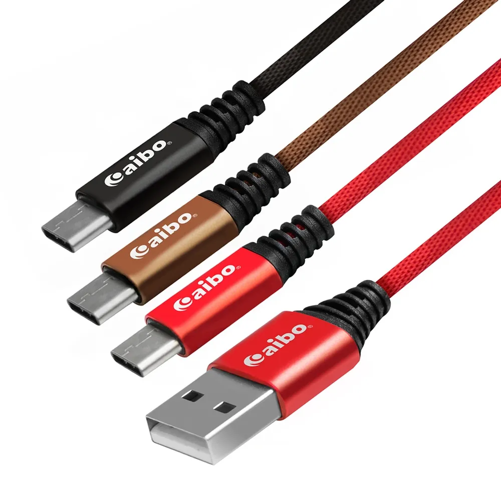 【aibo】USB 轉 Type-C 鋁合金接頭 布藝編織快充傳輸線(1.5M)