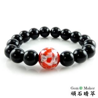 【GemMaker 頑石睛萃】黑瑪瑙琉璃手珠(10mm/26.8g)