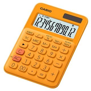 【CASIO 卡西歐】12位元繽紛馬卡龍色系便利型計算機-柳橙橘(MS-20UC-RG)
