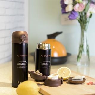 【慕廚 Momscook】超輕巧 單手 彈蓋式 304不鏽鋼 真空 保溫杯 350ml(三色任選保溫瓶)