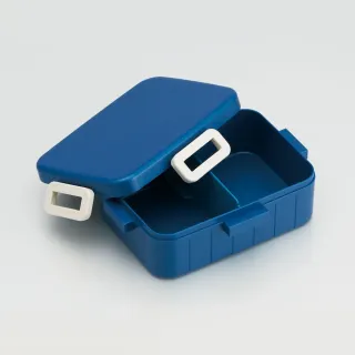 【日系簡約】日本製 無印風便當盒 保鮮餐盒 辦公旅行用(650ML-藍染色)