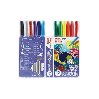 【PENTEL飛龍】S3602-12 水性彩色筆-12色組