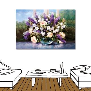 【24mama 掛畫】單聯式 花卉 民宿飯店裝潢 藝術無框畫-60x40cm(紫色的浪漫)