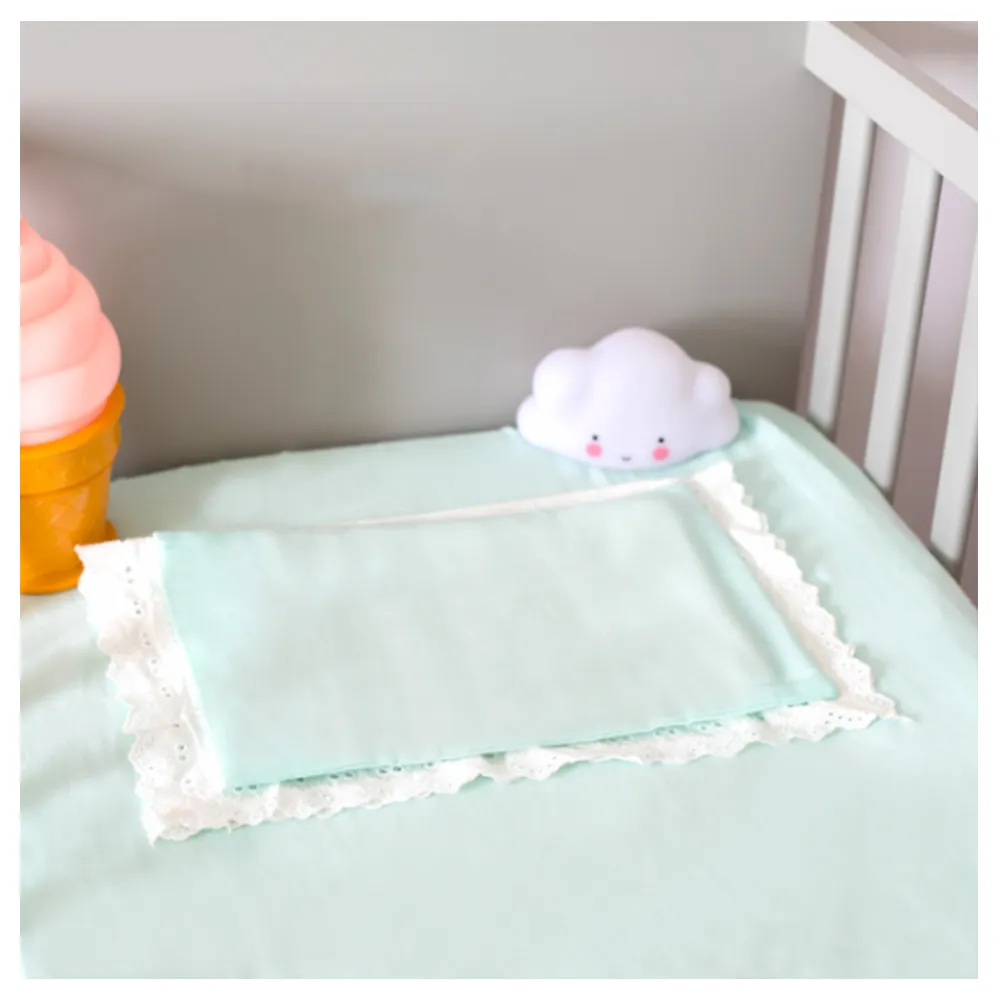 【MARURU】日本製嬰兒床單 薄荷綠 70x130(日本製嬰兒寶寶baby床單/適用70x130嬰兒床墊)