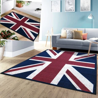 【范登伯格】旗威 英國國旗地毯-大+小(100x140+44x65cm)