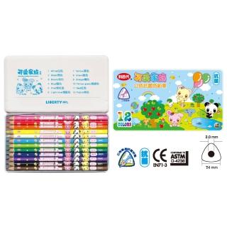 【利百代】CC-089 抗菌可愛家族三角桿色鉛筆 12色