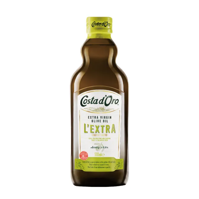 【Costa dOro 高士達】特級冷壓初榨橄欖油500mlx1入(100%特級冷壓初榨橄欖油)
