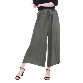 【RH】夏秋莫代爾休閒透氣高腰寬褲(單一尺碼可穿範圍很大7色任選)