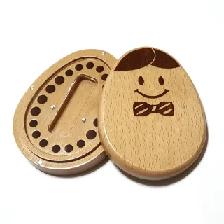 【gift4U 禮物+】台灣木製兒童乳牙保存盒-男孩款(乳牙盒 乳齒盒 兒童禮 小學生 成長紀念)