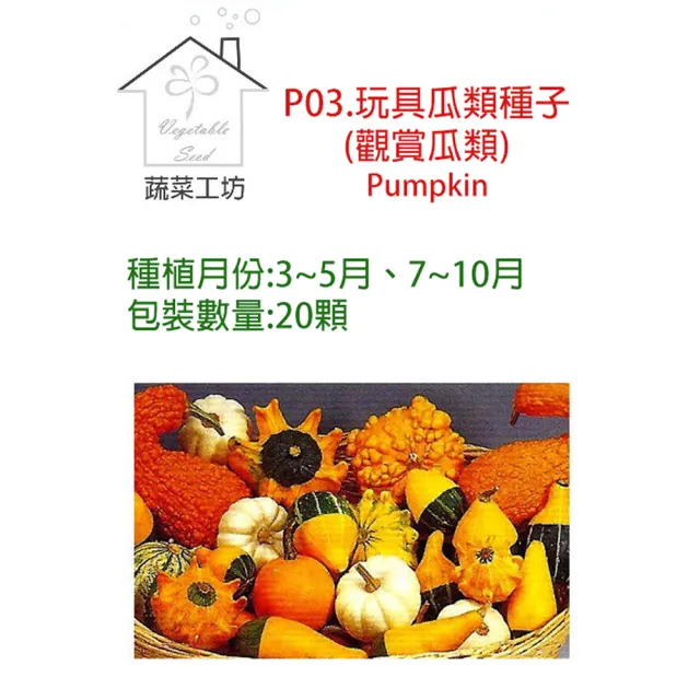 【蔬菜工坊】P03.玩具瓜類種子(觀賞瓜類)