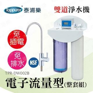【Toppuror泰浦樂】電子流量型雙道淨水機整套組 TPR-DW002B
