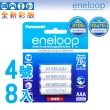 【Panasonic】eneloop低自放鎳氫充電電池 4號/AAA 8入(戶外用電 家電 女神 假日不打烊 適用於遙控器)