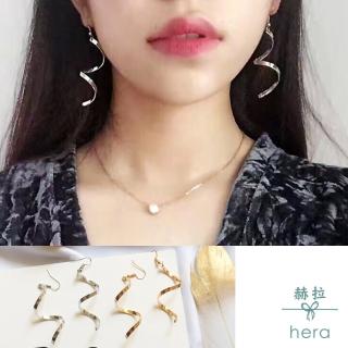 【HERA 赫拉】ll現貨ll歐美簡約線條螺旋耳環(現貨瘋搶中)