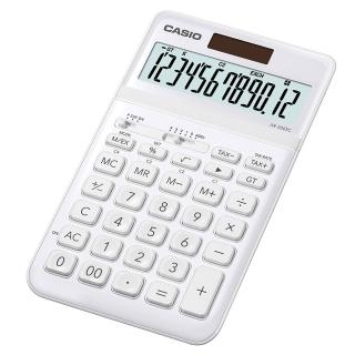 【CASIO 卡西歐】12位元璀璨晶耀桌上型計算機-珍珠白(JW-200SC-WE)