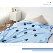 【BELLE VIE】韓版立體毛巾繡舒柔棉涼被-150x200cm(貓兒藍)