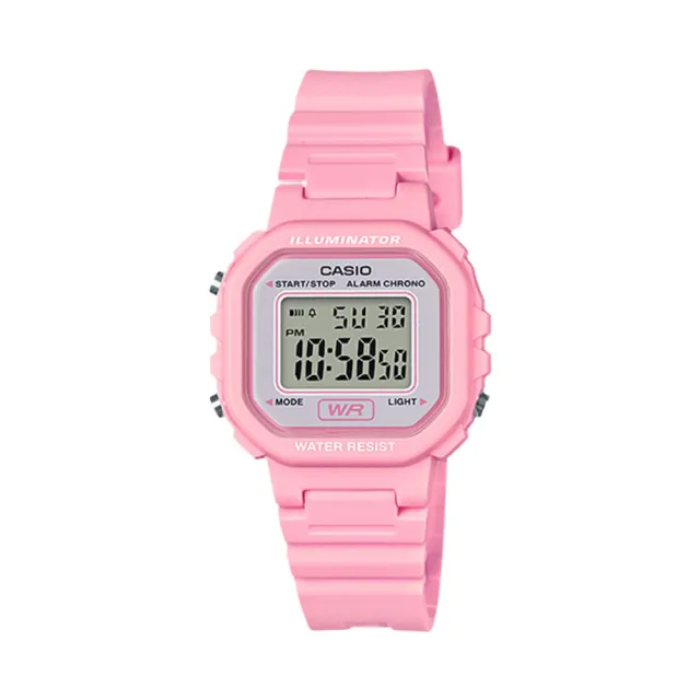 【CASIO 卡西歐】中性女錶 電子錶 橡膠錶帶 防水(LA-20WH-4A1)