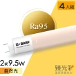 【臻光彩】LED燈管T8 2呎 9.5W 小橘美肌_自然光4入組(Ra95 /德國巴斯夫專利技術)