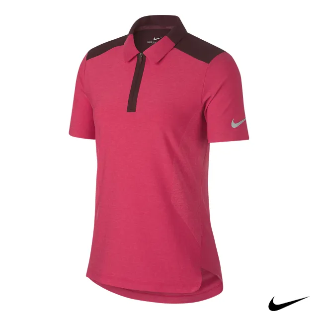 【NIKE 耐吉】Nike Golf 女 高爾夫運動短袖上衣/高爾夫球衫 桃AA8224-666