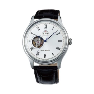 【ORIENT 東方錶】SEMI-SKELETON 系列 半鏤空機械錶 皮帶款  白色- 40mm(FAG00003W)