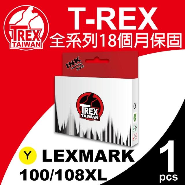 【T-REX霸王龍】Lexmark 100/108XL Y 黃色 相容墨水匣(適用S301/302/305)