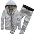 【NBL】J0282冬季加絨加厚連帽衛衣套裝(多色2件外套+2件棉長褲組套裝)