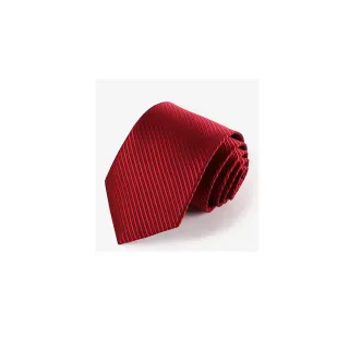 【拉福】領帶窄版領帶6cm防水領帶手打領帶(酒紅)