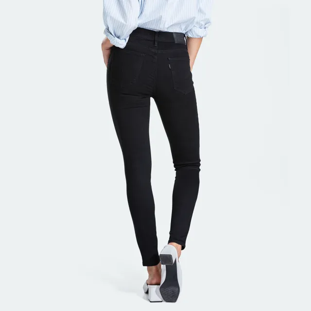 【LEVIS】女款 720高腰超緊身窄管/超彈力牛仔長褲/天絲棉/黑皮牌/黑色基本款 熱賣單品 52797-0000