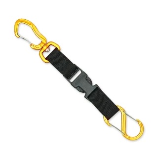 【ADISI】織帶+6mm旋轉拉力鍛造鉤+6mm鍛造S鉤 AS17049(鑰匙圈、鋁合金、掛勾)