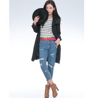 【RH】DVi中腰寬鬆版破洞造型牛仔9分褲(甲配手洞實腰25-26-27-28特價活動中)