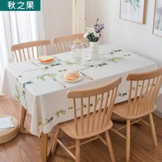 【媽媽咪呀】高階複合材質防水防油汙餐桌墊/餐桌巾/野餐墊/法式田園手繪設計 秋之果 137*137cm