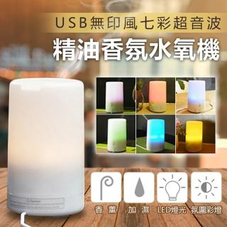無印風七彩精油香氛水氧加濕器