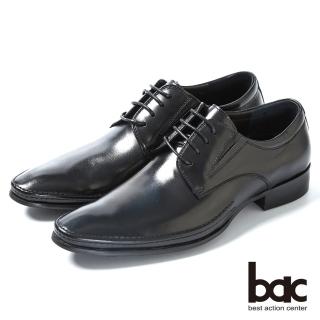 【bac】雅痞型男簡約時尚真皮紳士鞋(黑色)