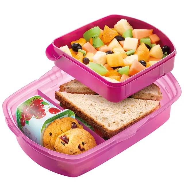 【法國Maped】輕鬆開兒童子母餐盒1.78L-熱情紫