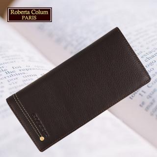 【Roberta Colum】諾貝達 男用專櫃皮夾 12卡片長夾(23158-2咖啡)
