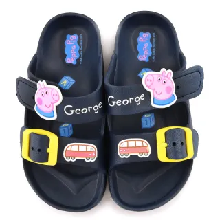 【童鞋城堡】喬治豬輕量戶外拖鞋 粉紅豬小妹(PG0051-藍)