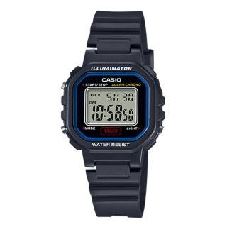 【CASIO 卡西歐】中性女錶 電子錶 橡膠錶帶 防水(LA-20WH-1C)