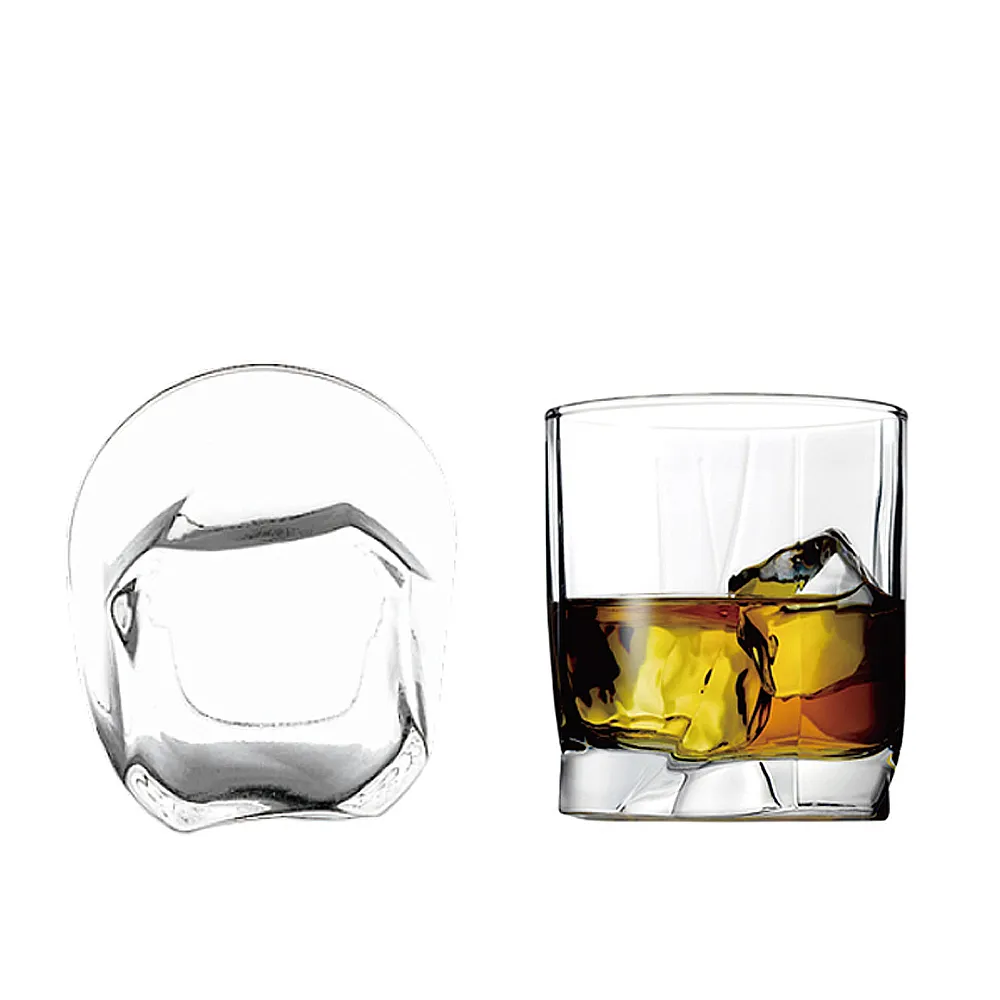 【SYG 台玻】玻璃造型四方底威士忌杯326cc(二入組)
