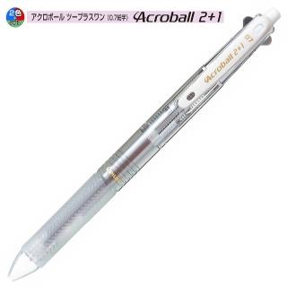【PILOT百樂】BKHAB-40F-NC 輕油2+1多功能筆0.7(透明桿)