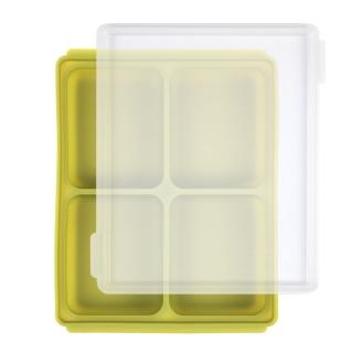 【TgmFDA】白金矽膠 副食品冷凍分裝盒4格-XL(2入組)