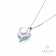 【ALUXE亞立詩】18K金 天然淡水珍珠 珍珠鑽石項鍊 真愛之珠 NN0799
